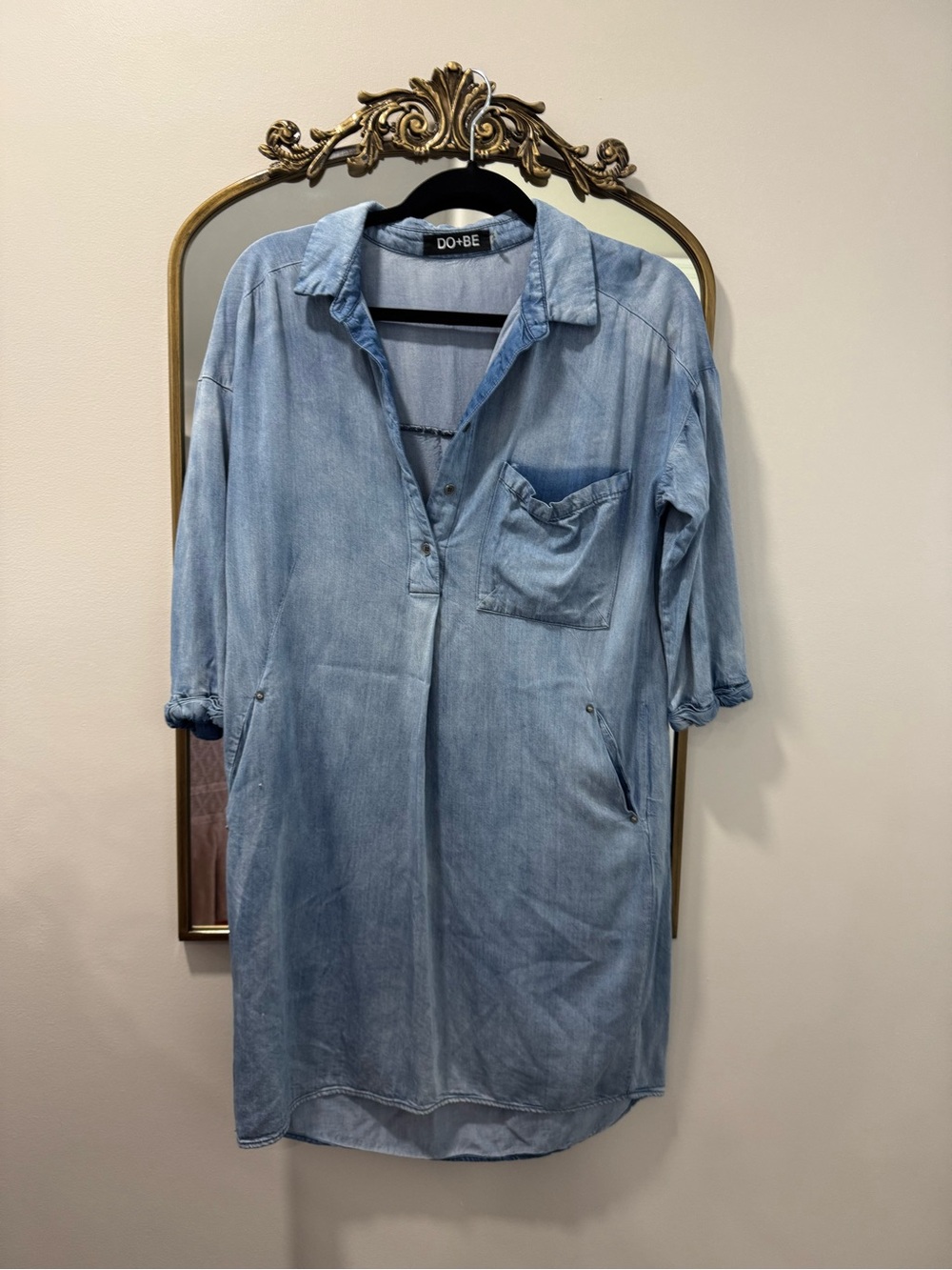 DO+BE Light Blue Denim Shirt Dress